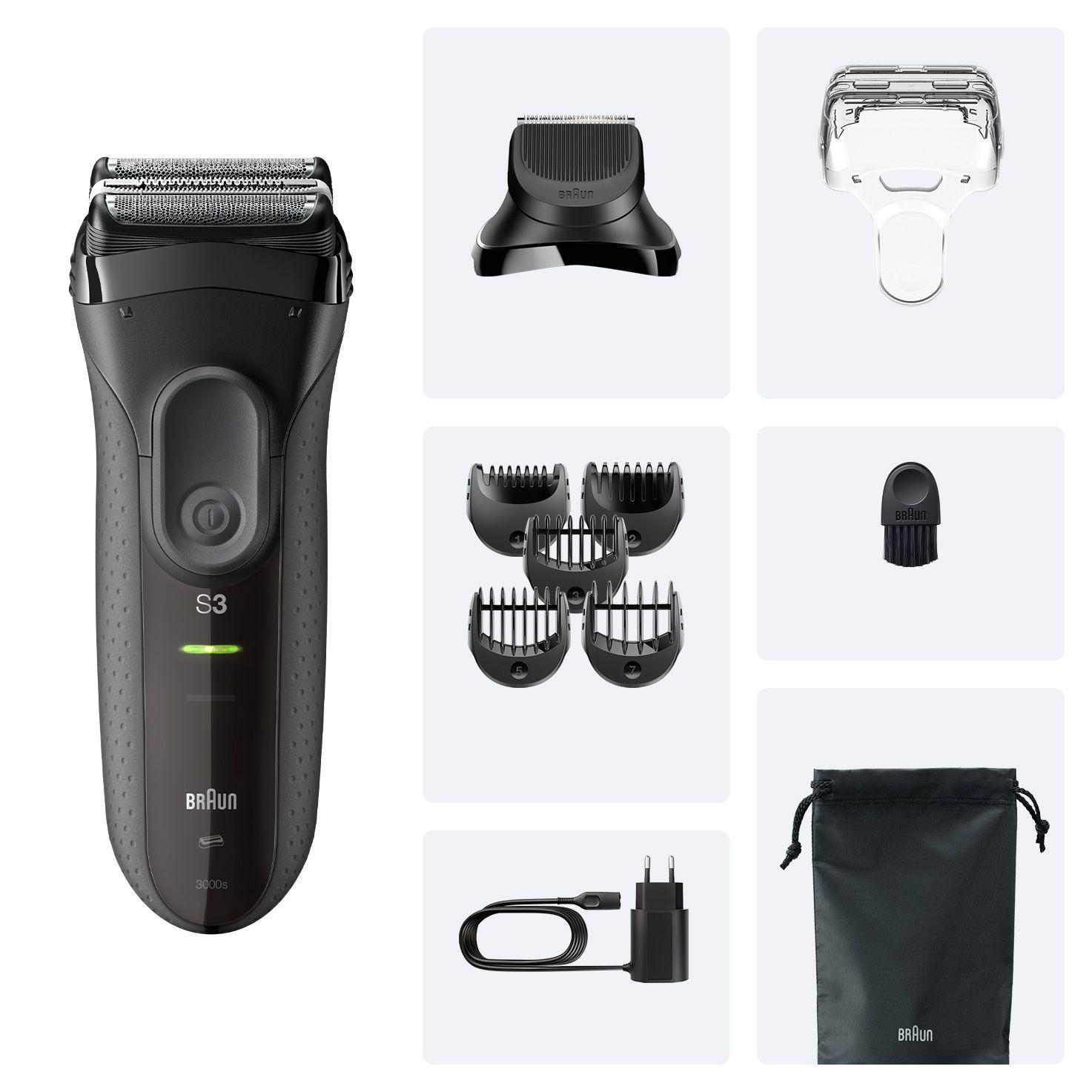 Aparador de Barba BRAUN Series 3 3000BT (Preto/Cinzento), miniatura 2