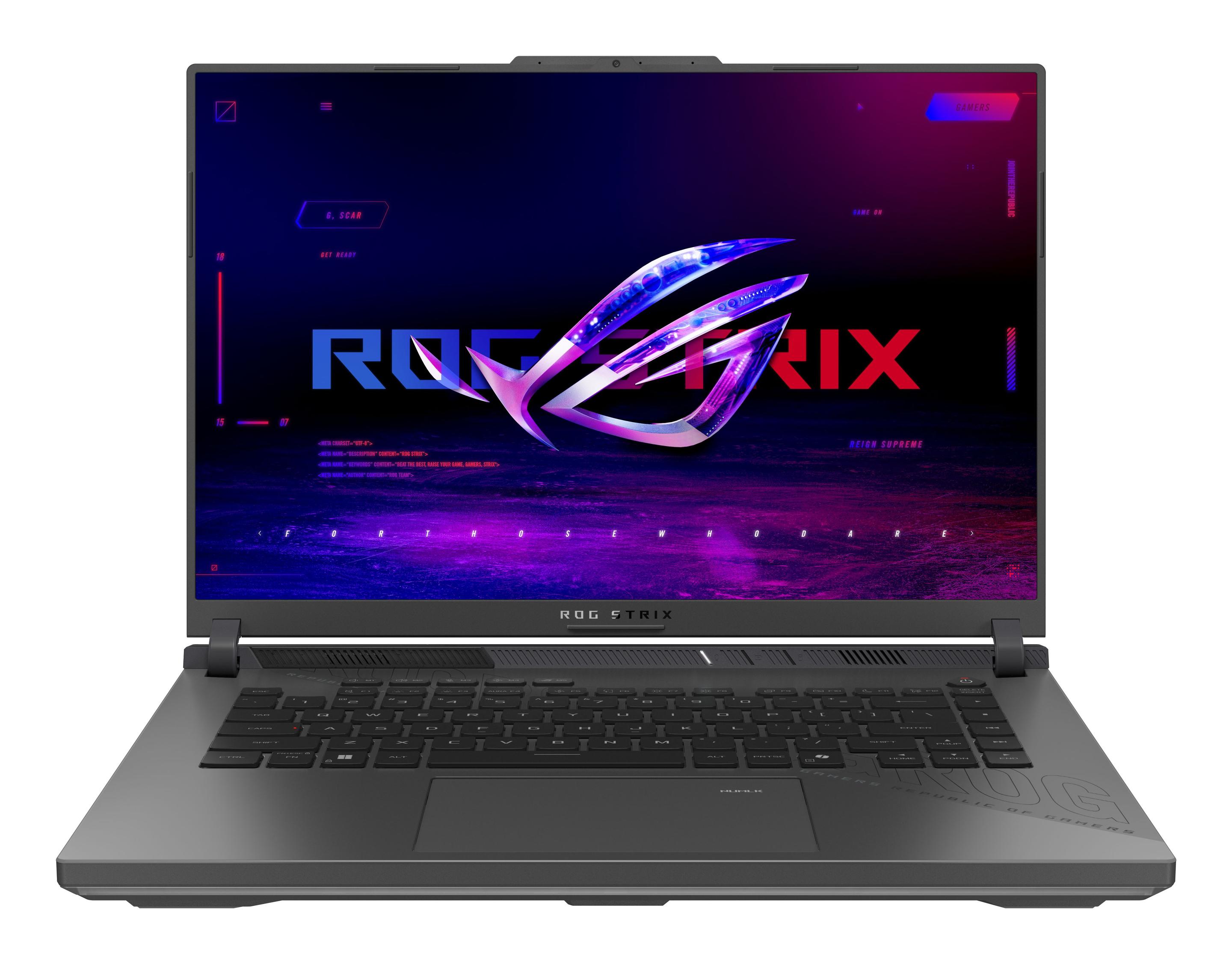 Computador Portátil Gaming ASUS ROG Strix G16 G614FR-TS229W (Windows 11 Home - AMD Ryzen 9000 Series - AMD Ryzen 9 9955HX - Cinzento Eclipse)