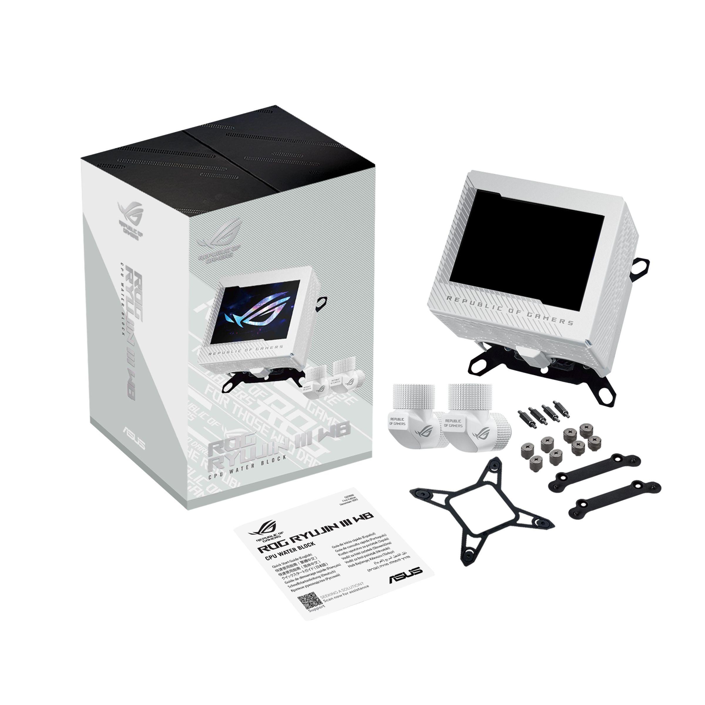 Bloco de Água ASUS ROG RYUJIN III WB White Edition (Branco), miniatura 6
