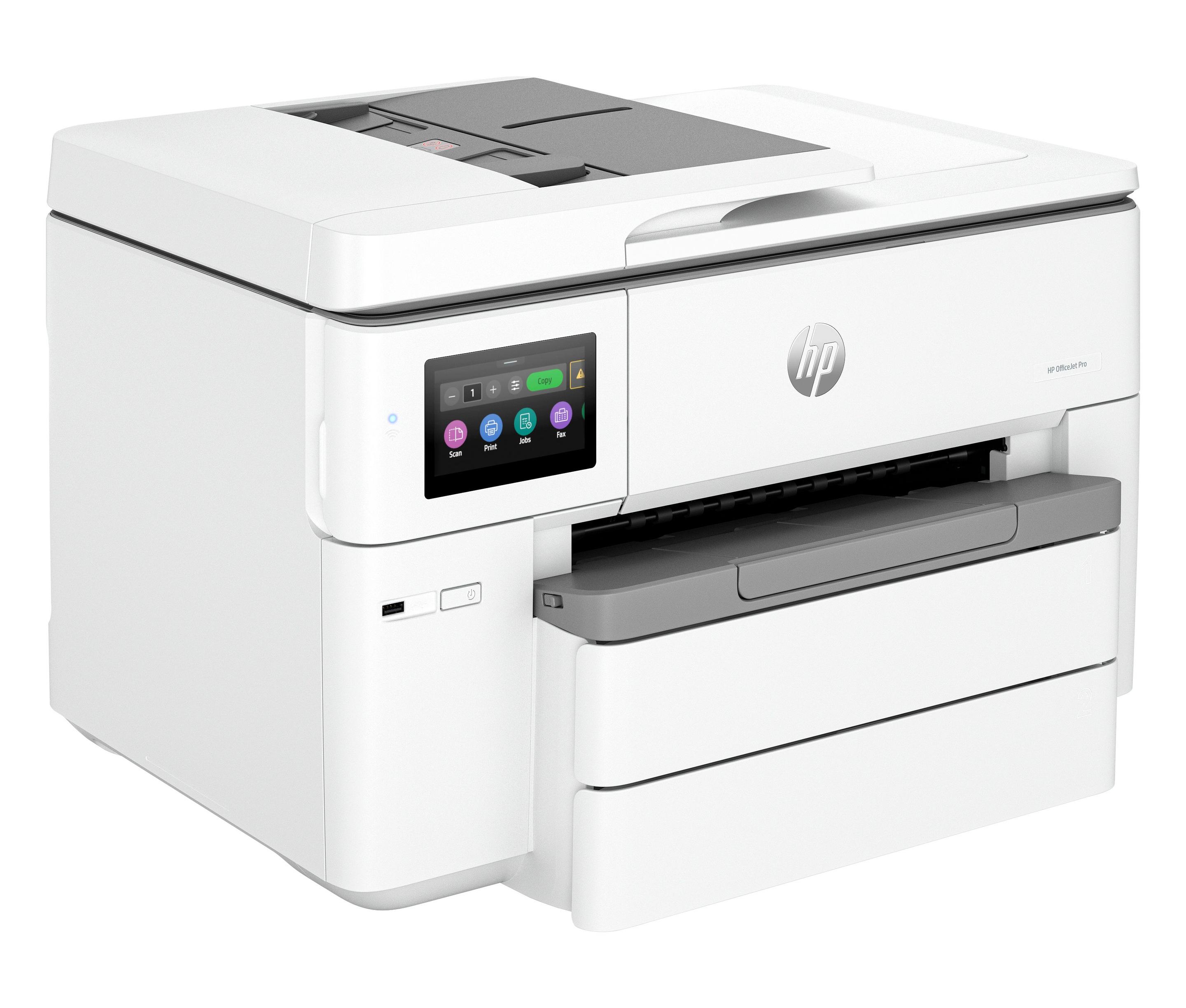 Impressora Multifunções HP OfficeJet Pro 9730e (A3 - Impressão a cores - 500 folhas - Cinzento), miniatura 4