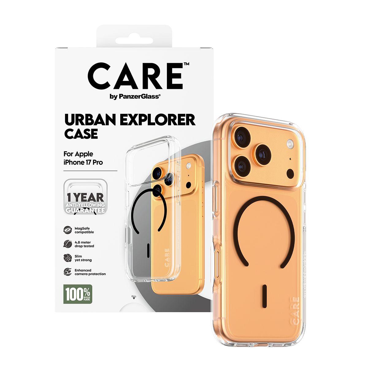 Capa PANZERGLASS CARE Flagship Clear Urban Explorer MagSafe para iPhone 17 Pro (Apple - Preto/Transparente), miniatura 5