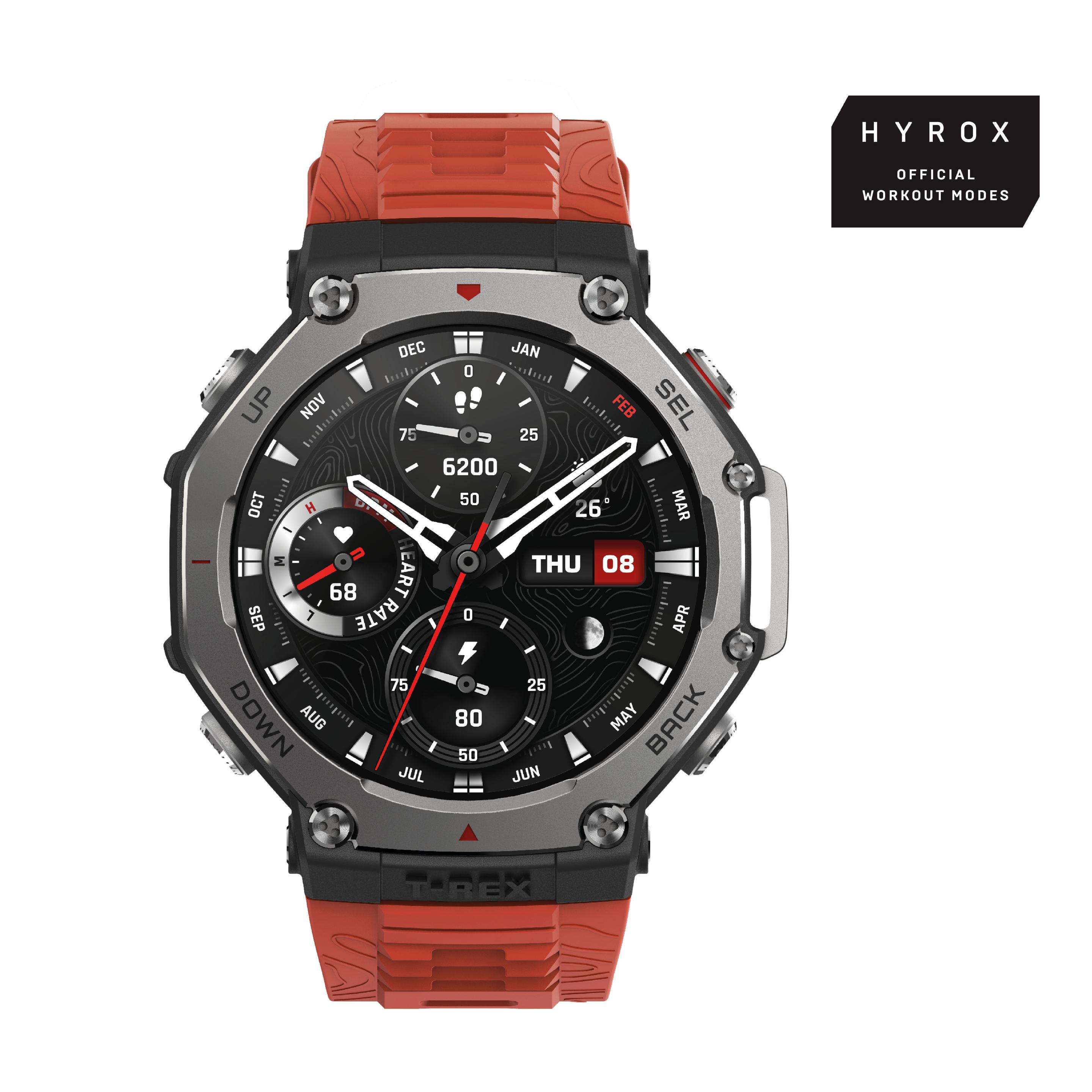 Smartwatch AMAZFIT T-Rex 3 (Redondo - Zepp OS - OLED - Vermelho Lava)