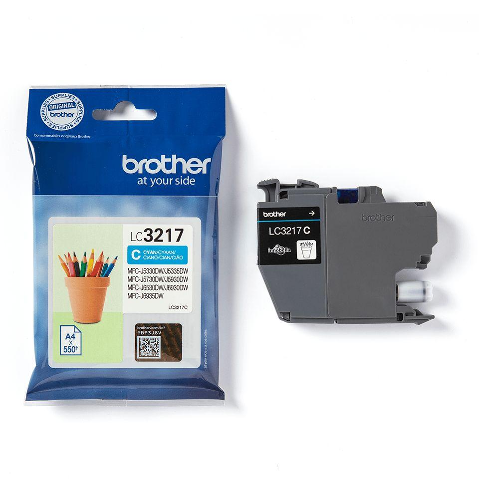 Tinteiro BROTHER LC3217C (550 páginas - Ciano), miniatura 3