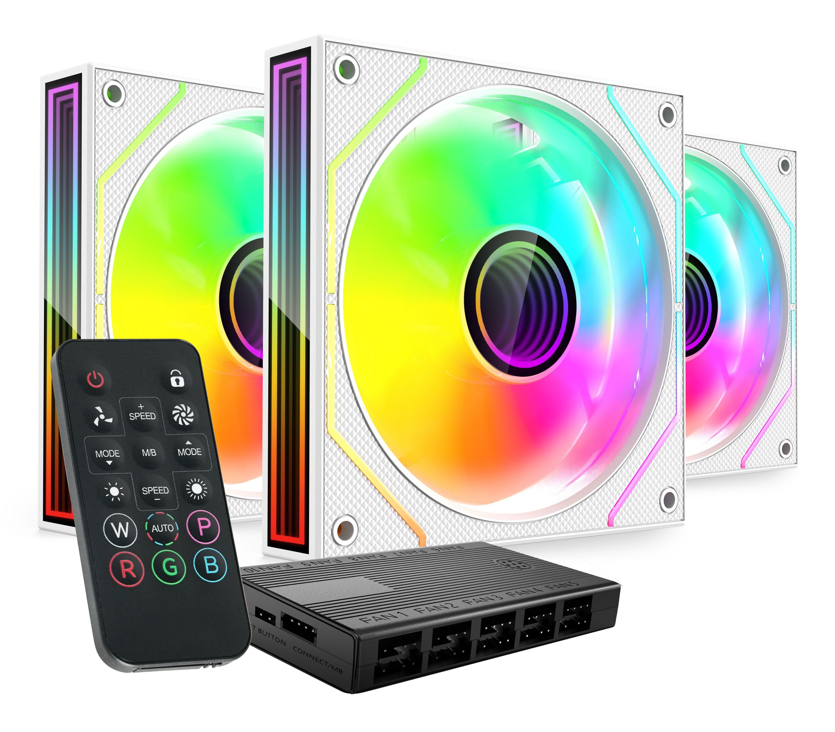 Ventoinhas para Caixa PC MARS GAMING MF3DPROKIT (Branco)