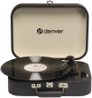 Gira-discos DENVER VPL-130DGR (USB - Preto)