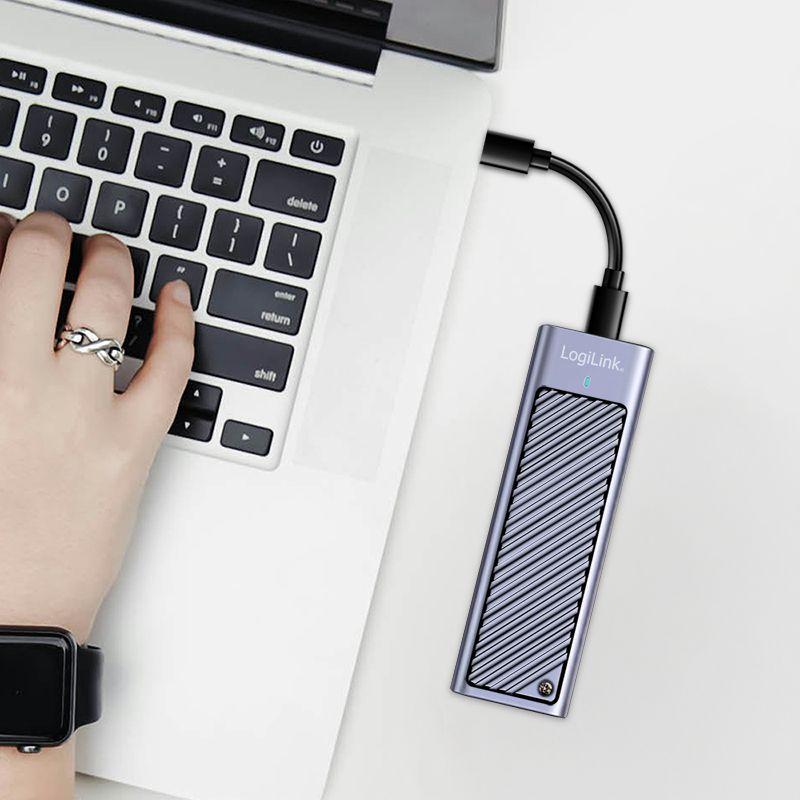 Caixa Externa SSD LOGILINK UA0435 (10 TB - M.2 - M.2, SATA - Cinzento) — miniatura 4