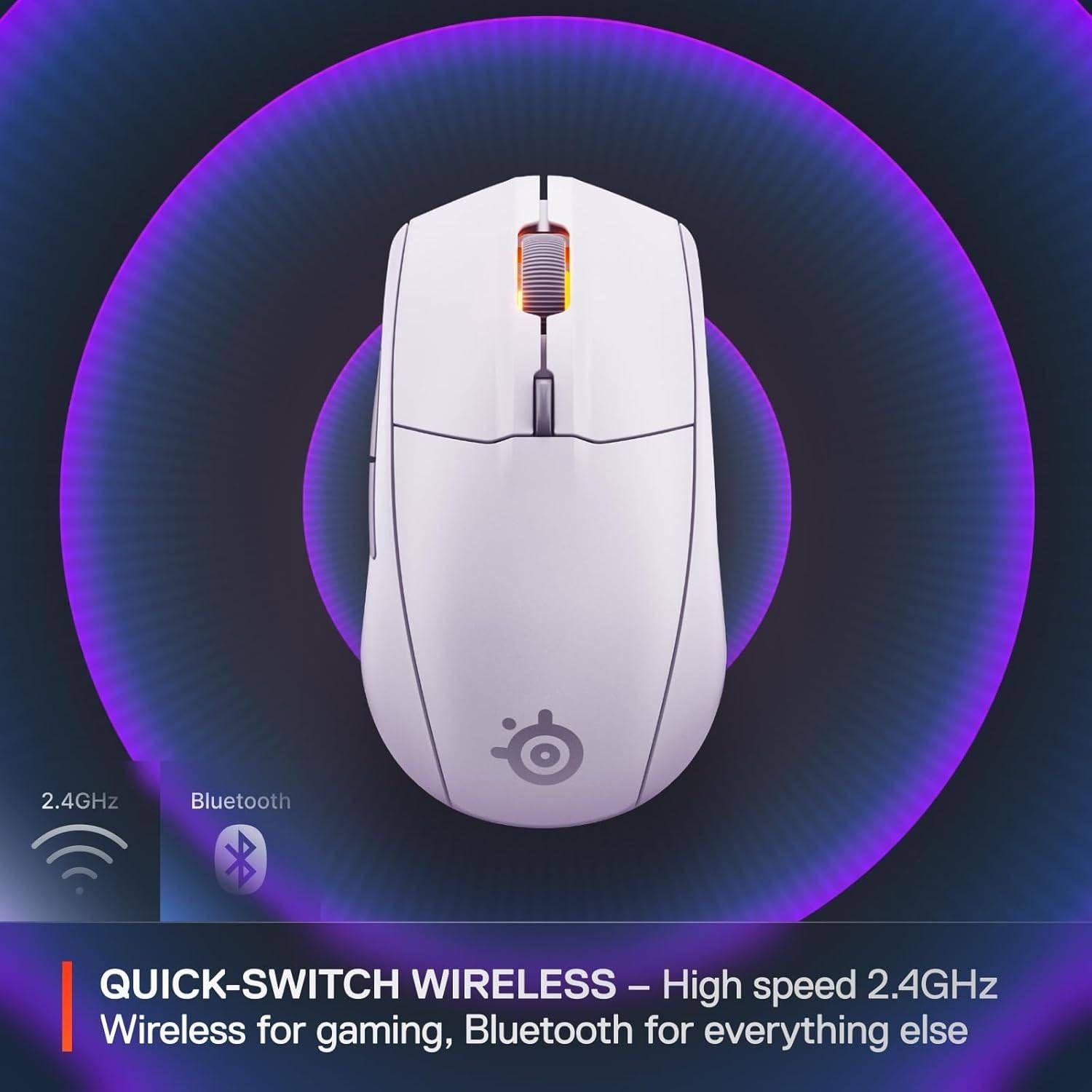 Rato STEELSERIES Rival 3 Wireless Gen. 2 (Mão direita - 18 000 DPI - Ótico - Branco), miniatura 5