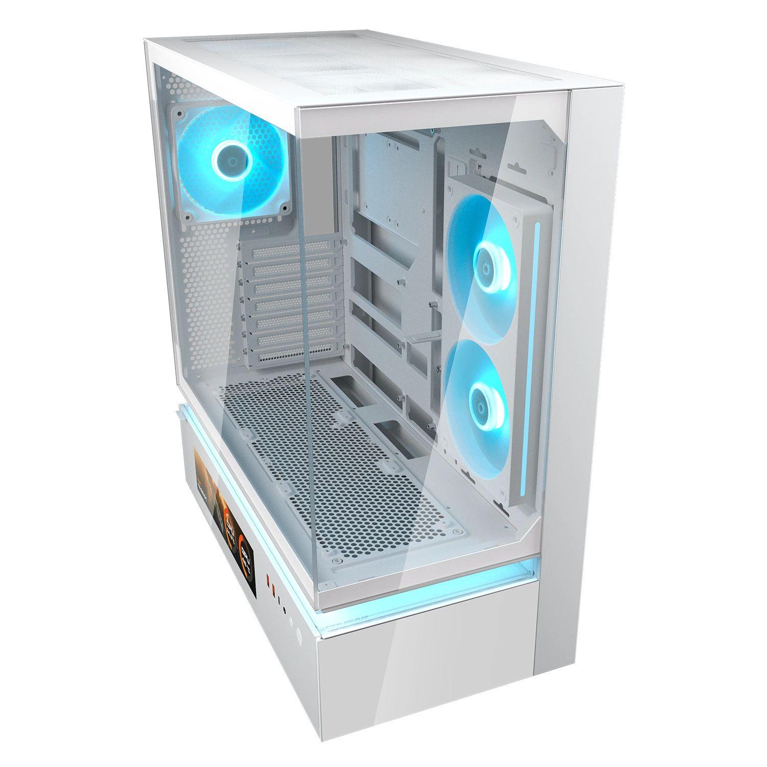 Caixa PC COUGAR CGR-2DA4W-V (ATX, CEB, Micro ATX, Mini-ITX - Midi Tower - Vidro, Aço - Branco) — miniatura 4