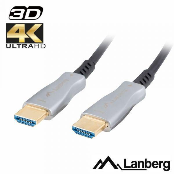 Cabo HDMI Ótico LANBERG CA-HDMI-20FB-0300-BK (30 m - HDMI Tipo A - Preto), miniatura 2