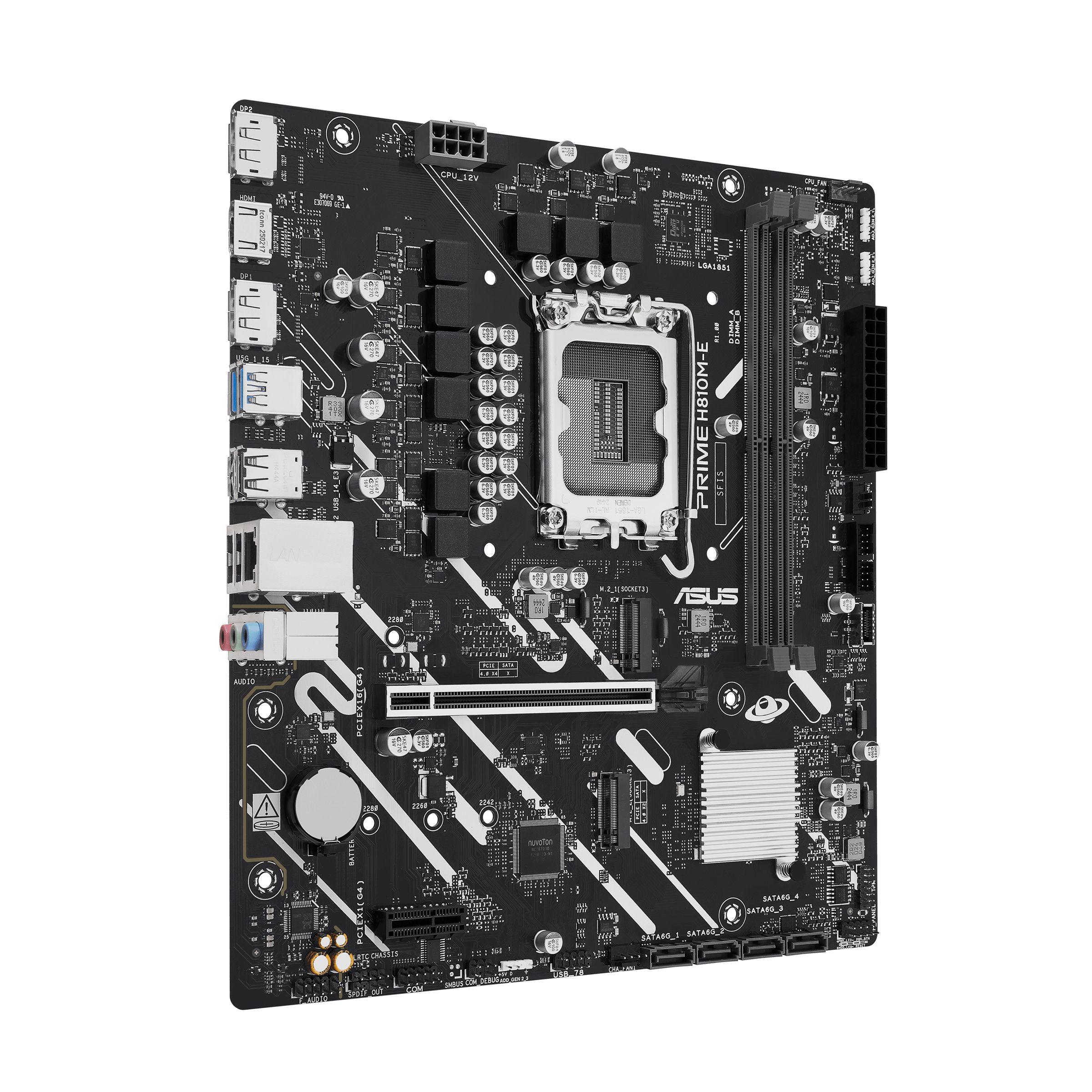 Motherboard ASUS PRIME H810M-E-CSM (LGA 1851 (Socket V1) - Intel Core Ultra - micro ATX) — miniatura 2