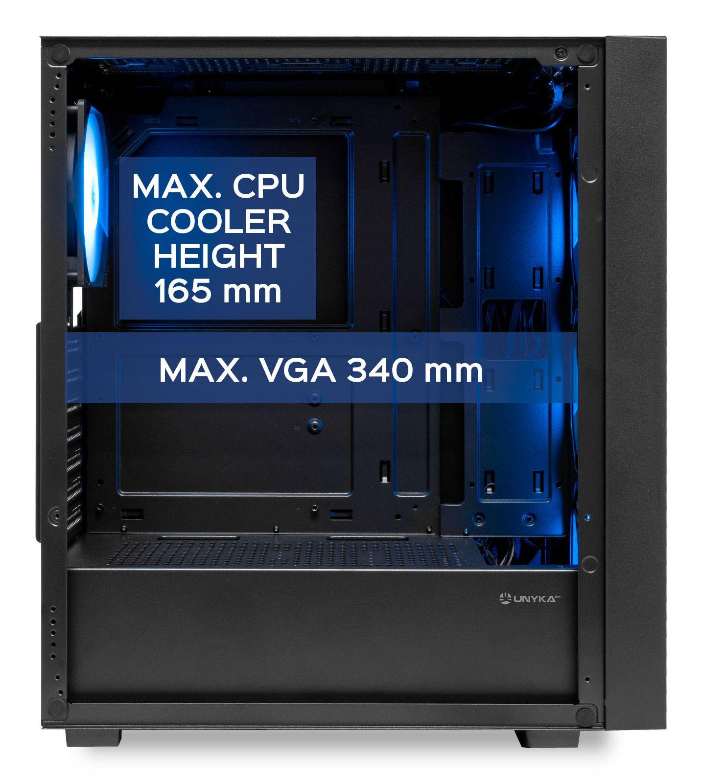 Caixa PC Gaming UNYKACH Revelat Mesh Compact Edition (ATX, ITX, micro ATX - Semitorre - 16,5 cm - Preto) — miniatura 5