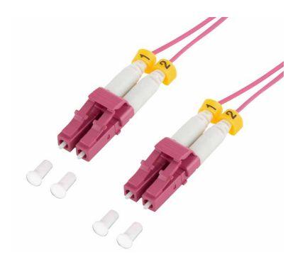 Cabo de Fibra Ótica LOGILINK FS4LC00 (OM4 LC/UPC LC-LC Duplex 0,5 m - Violeta)