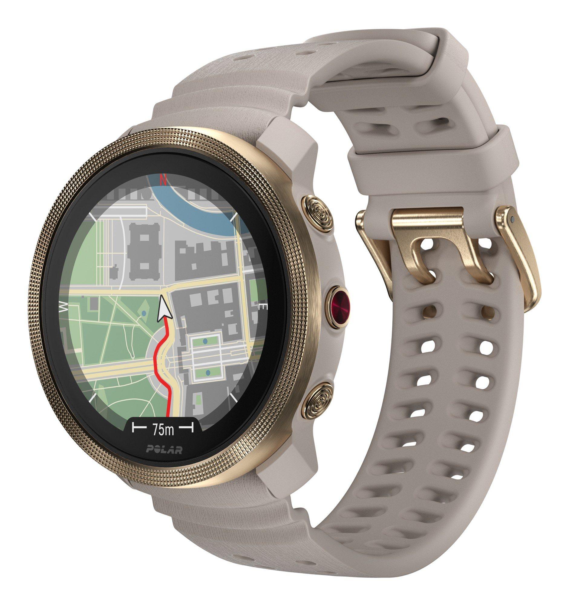 Relógio Desportivo POLAR Vantage M3 (Redonda - AMOLED - 1,28" - Bege Areia/Dourado)