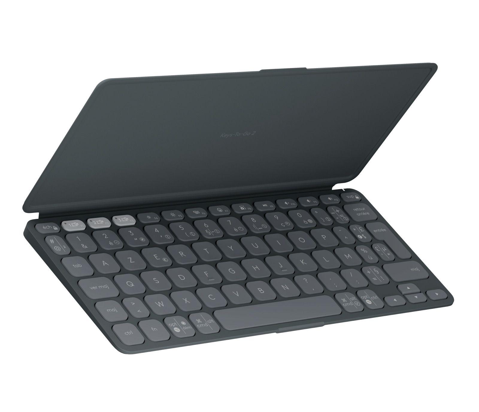 Teclado LOGITECH Keys-To-Go 2 (Francês - Teclas tesoura - Mini - Grafite) — miniatura 2