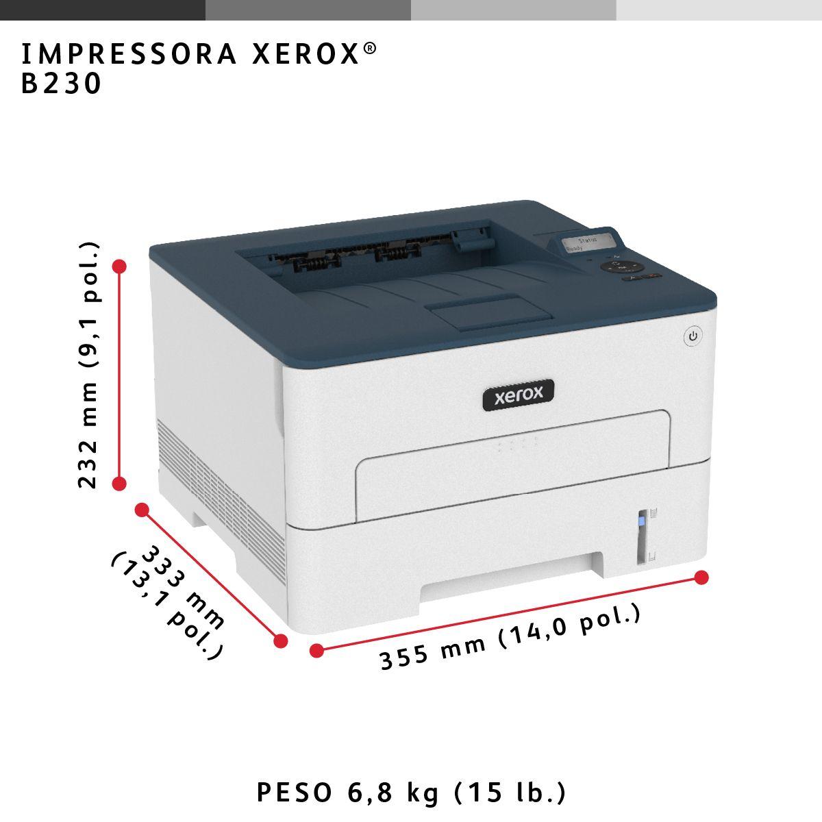 Impressora Laser Monocromática XEROX B230V_DNI (A4 - 251 folhas - Com Fios - Azul e Branco) — miniatura 9