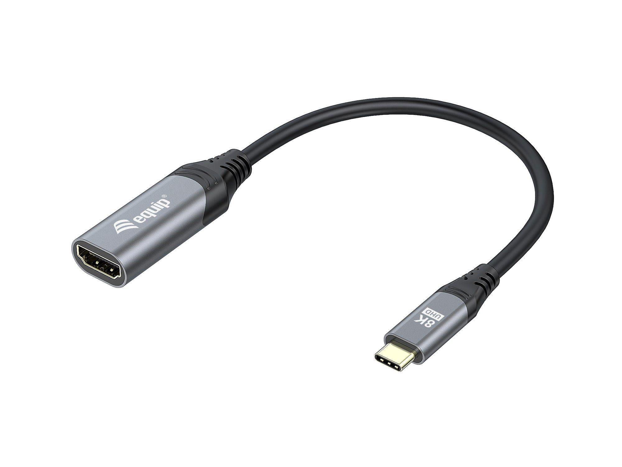 Cabo Adaptador USB-C para HDMI EQUIP 133492 (0,15 m - USB Type-C - Preto)
