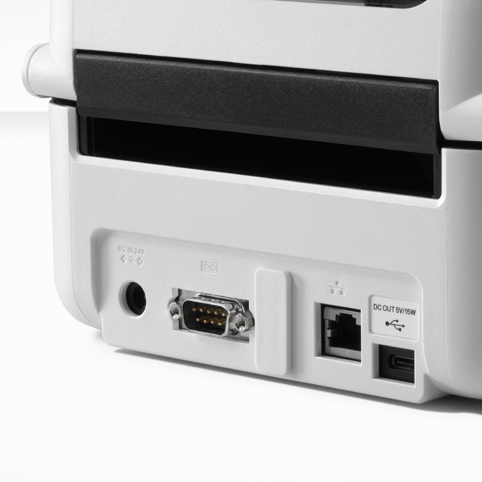 Impressora de Etiquetas e Talões BROTHER TD-4425DN (AC, USB - Com fios - Cinzento e Branco), miniatura 2