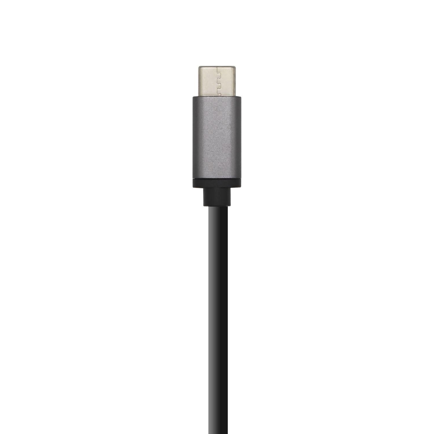 Hub USB-C AISENS A109-0403 (0,15 m - Antracite), miniatura 3