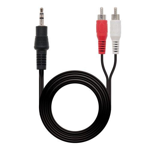 Cabo de Áudio Estéreo NANOCABLE 10.24.0310 (10 m - Jack de 3,5 mm - 2 x RCA - Preto)