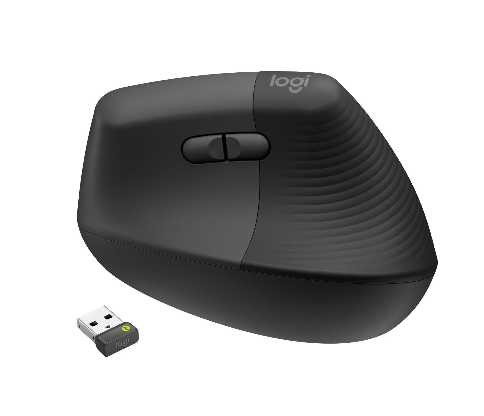Rato LOGITECH Lift for Business (Mão direita - 4000 DPI - Ótico - Grafite)