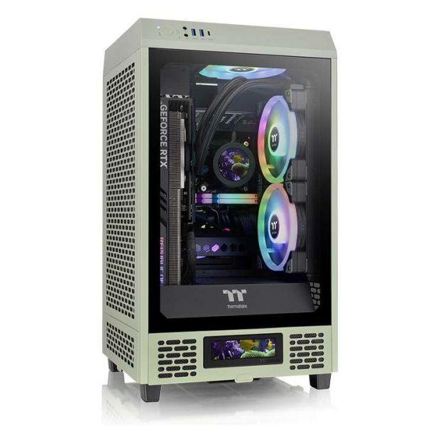 Caixa PC THERMALTAKE The Tower 200 (mini-ITX - Mini Tower - 38 cm - Verde) — miniatura 2