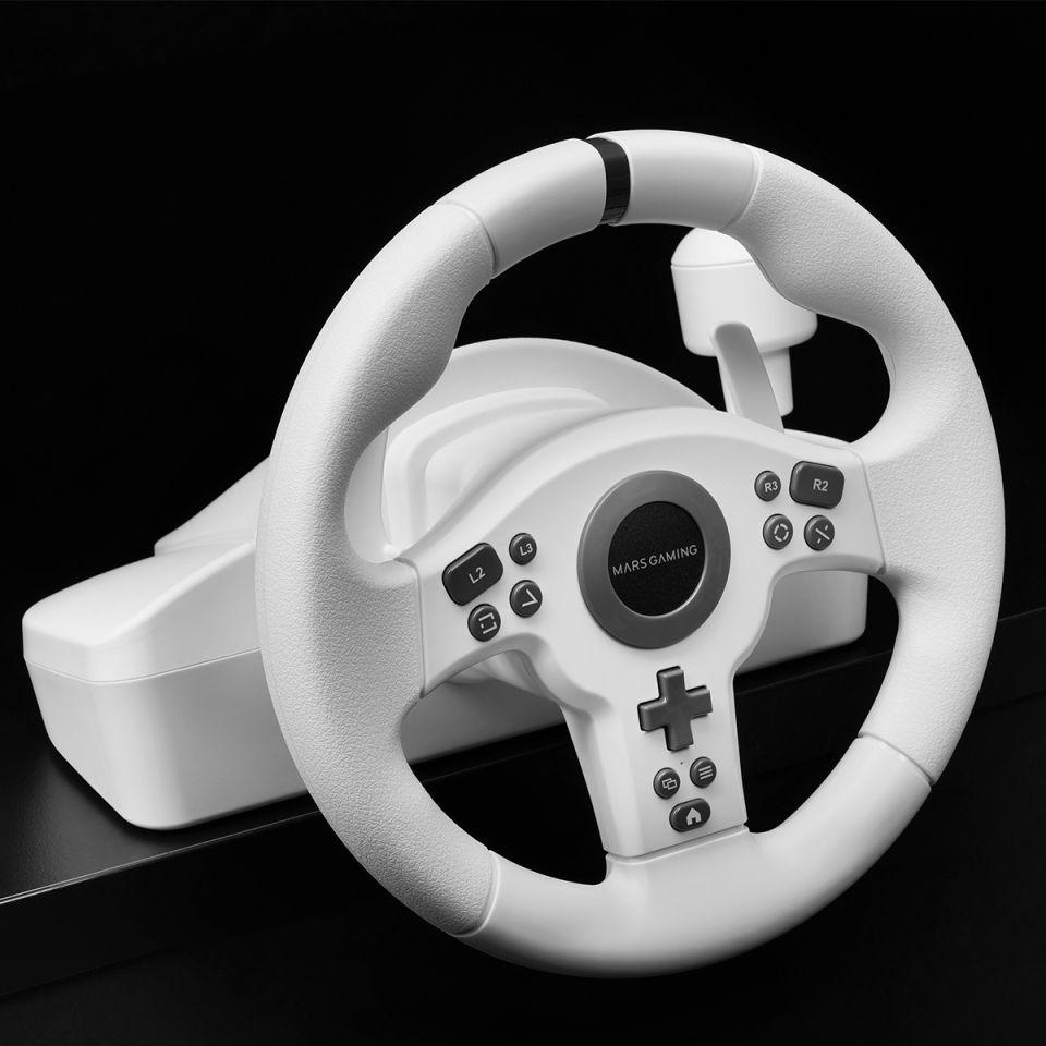 Volante Simracing MARS GAMING MWH-RSXONEW (USB Type-A para USB Type-C - Com fios - Preto e Branco) — miniatura 8