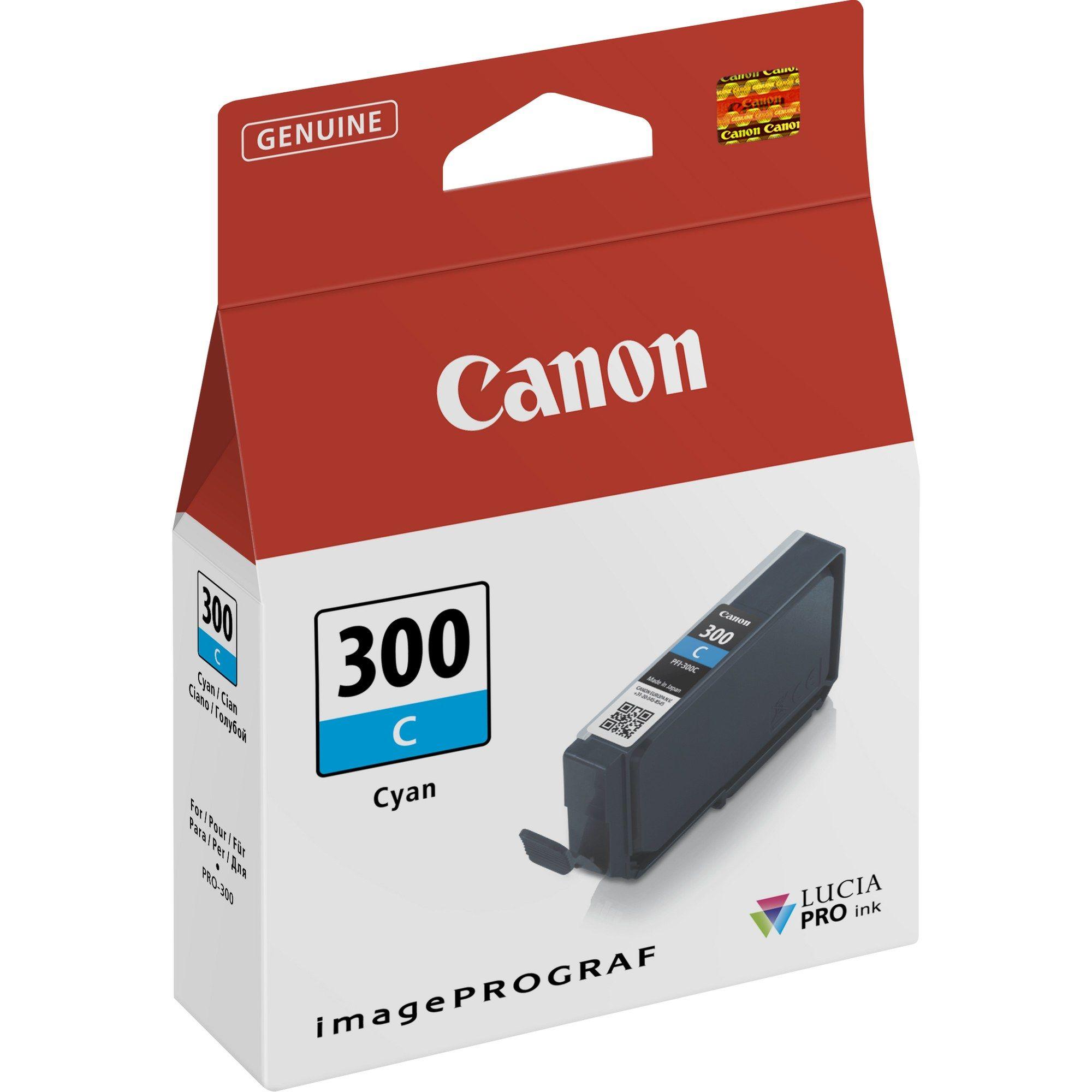 Tinteiro CANON PFI-300 C (735 páginas - Ciano)