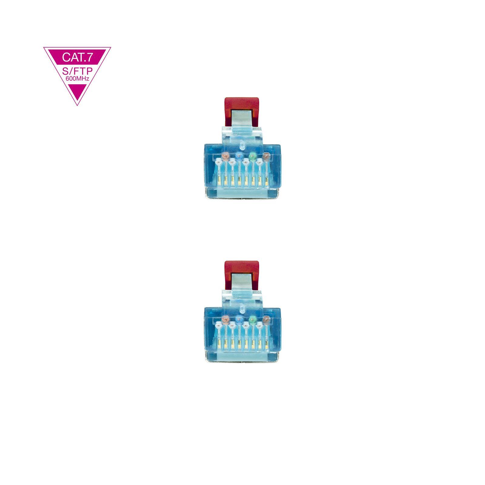 Cabo de Rede RJ45 NANOCABLE 10.20.1702-R (2 m - Cat7 - RJ-45 - Vermelho) — miniatura 3