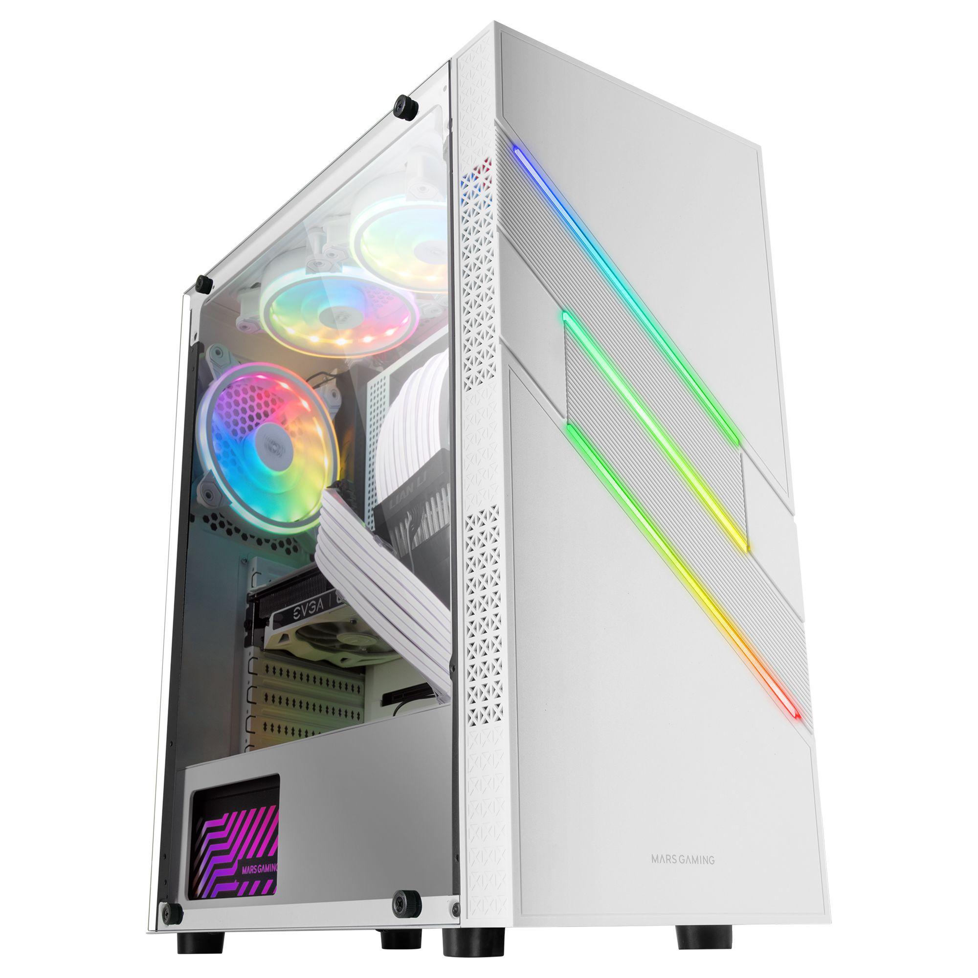 Caixa de Computador MARS GAMING MC-U3 XL ARGB (ATX, Micro ATX, Mini-ITX - 2,5" - 15,8 cm - Branco)