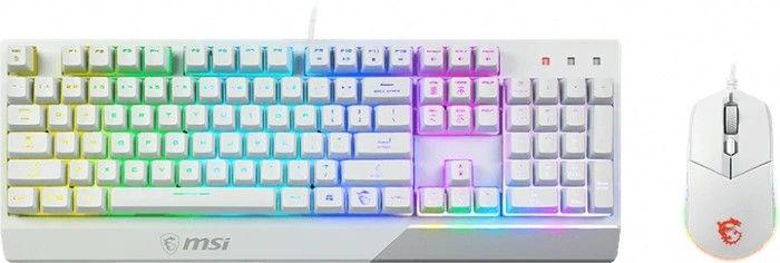 Conjunto de Teclado e Rato MSI Vigor GK30 Combo (FR - RGB - Branco)