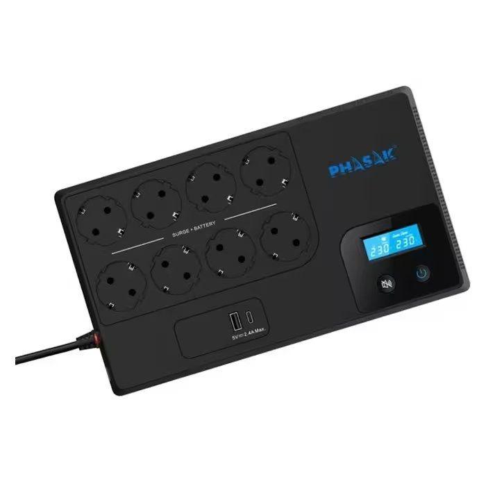 UPS PHASAK PH 9479 (Cabo de alimentação de entrada - Tipo F - Grafite) — miniatura 2