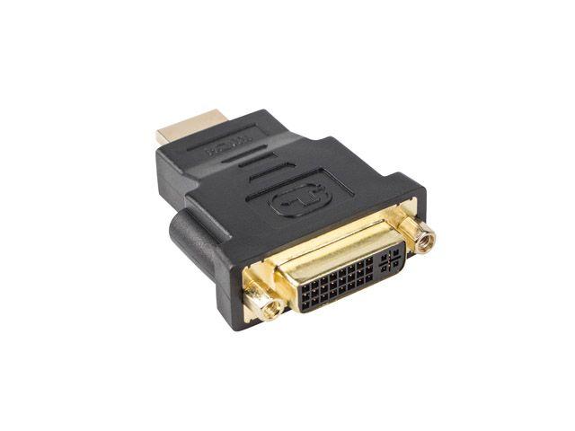 Adaptador HDMI para DVI-D LANBERG AD-0014-BK (Alta velocidade com Ethernet - 60 Hz - DVI-D fêmea, 24+5 pinos - Preto)