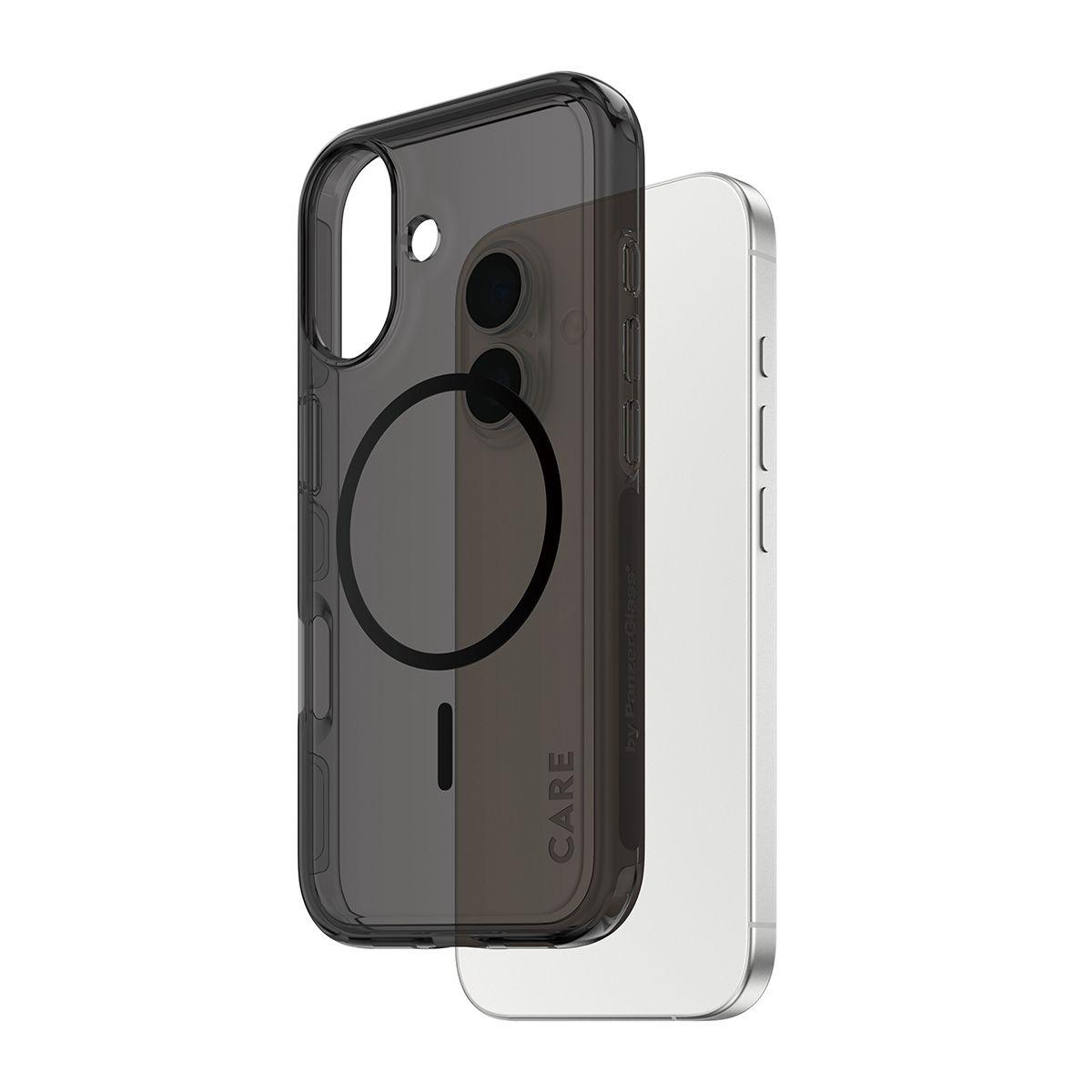 Capa PANZERGLASS CARE™ Smokey para iPhone 17 (Apple - MagSafe - Preto)