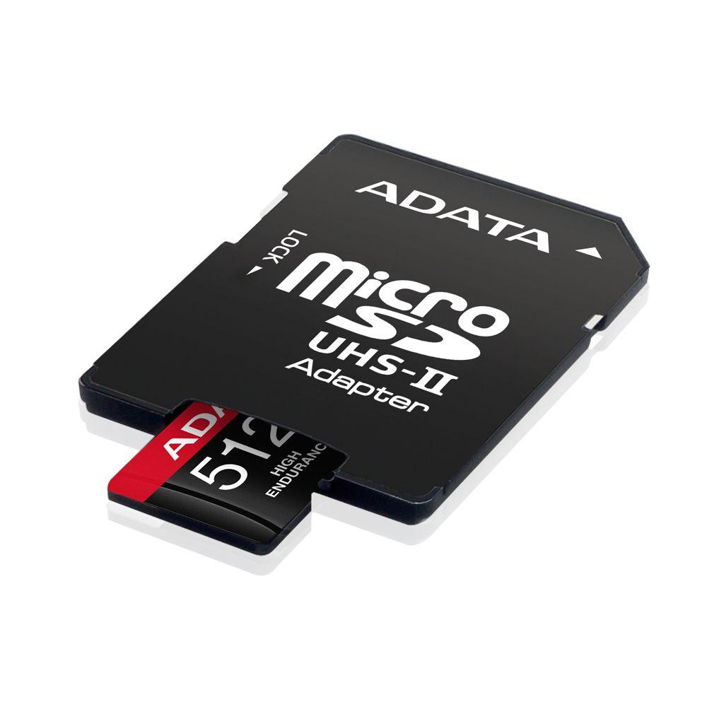 Cartão de Memória ADATA High Endurance AUSDX512GUI3V30SHA2-RA1 (512GB - Classe 10 - 100 MB/s - Preto/Vermelho), miniatura 4