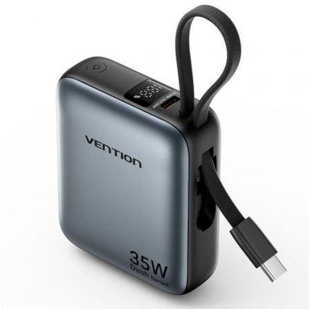 Powerbank VENTION FHEH0 (10000mAh - 38,5 Wh - USB Tipo-C - Cinza)