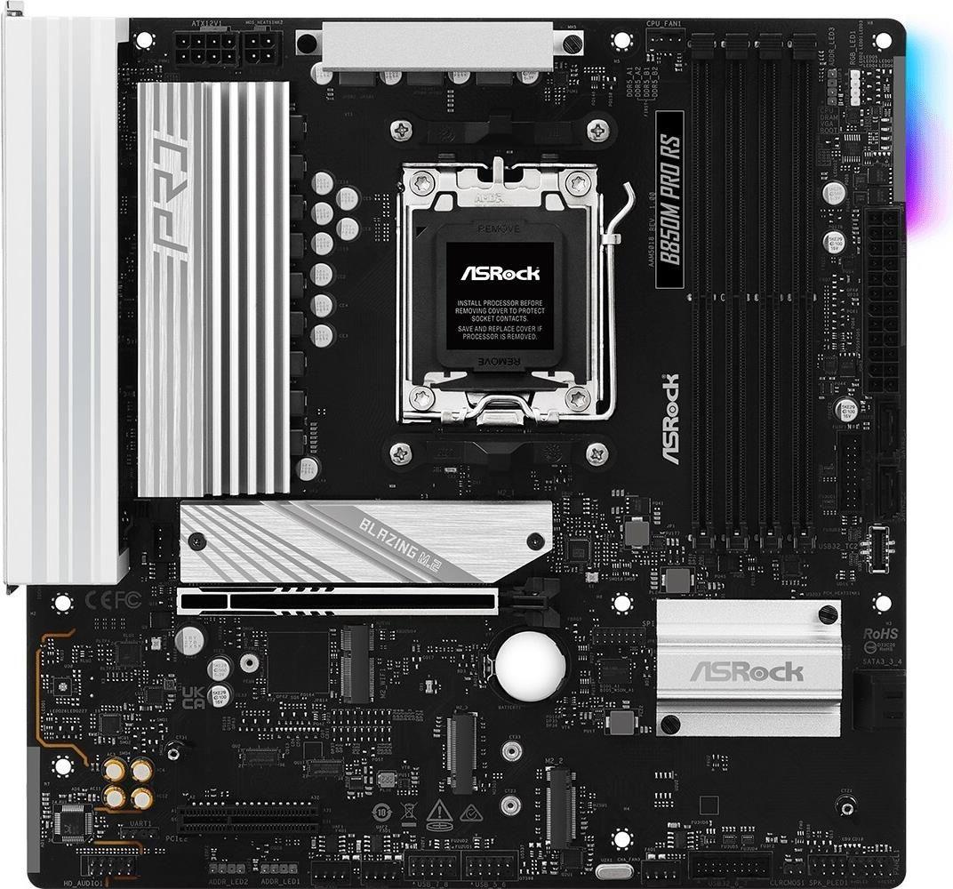 Motherboard ASROCK B850M Pro RS (AM5 - micro-ATX - Duplo canal - Preto)