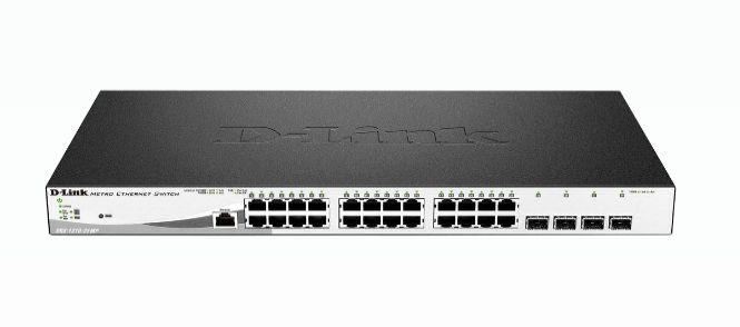 Switch D-LINK DGS-1210-28MP/E (1,5 MB - 56 Gbit/s - L2 - Preto e Cinzento)