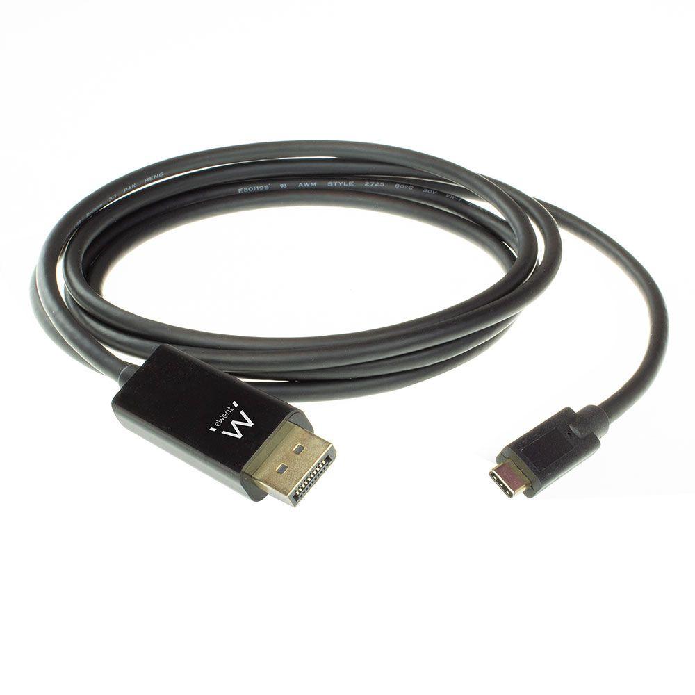 Cabo USB-C para DisplayPort EWENT EW9826 (2 m - USB Type-C - USB-C com modo DP Alt - Preto) — miniatura 2
