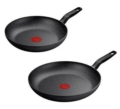 Conjunto de Frigideiras TEFAL Dark Essential (24 cm e 28 cm - Alumínio)