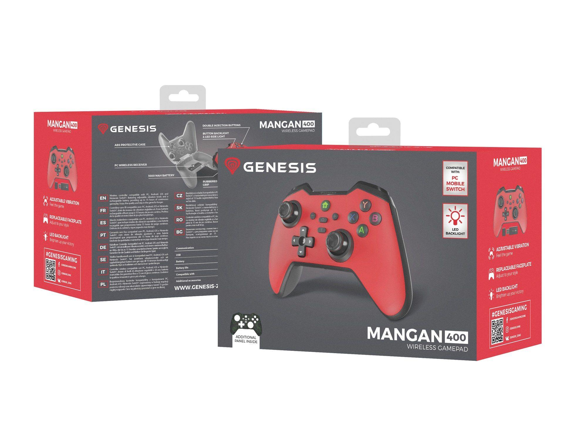Comando Gaming GENESIS Mangan 400 (Nintendo Switch - Sem fios - Vermelho) — miniatura 15