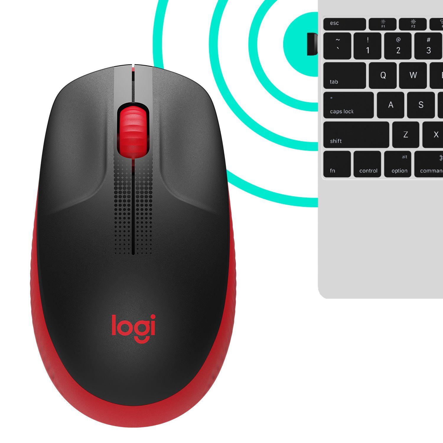 Rato LOGITECH M190 (Ambidestro - 1000 DPI - Ótico - Vermelho) — miniatura 4