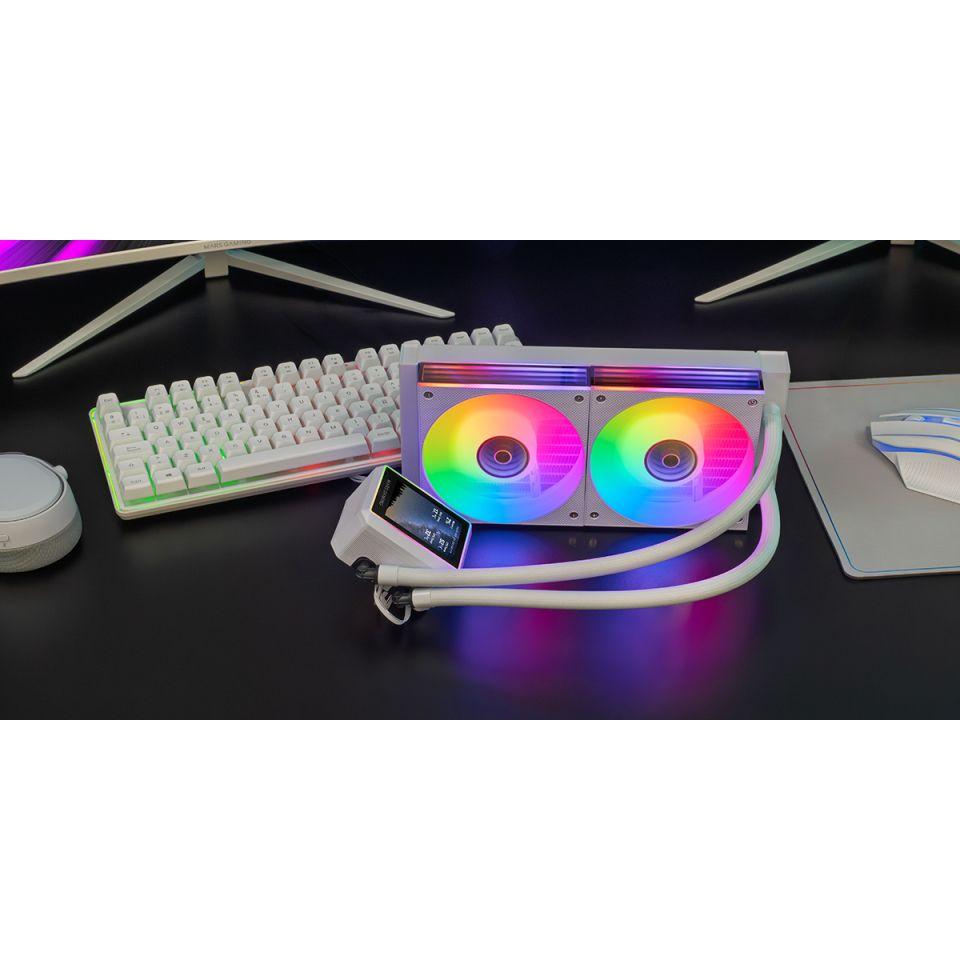 Sistema de Refrigeração Líquida para CPU MARS GAMING MLVISIONII240W (240 mm - Ecrã IPS 2,8" - ARGB - Branco) — miniatura 5