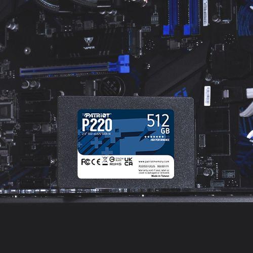 SSD PATRIOT P220 (512 GB - 2,5" - SATA - Preto) — miniatura 4