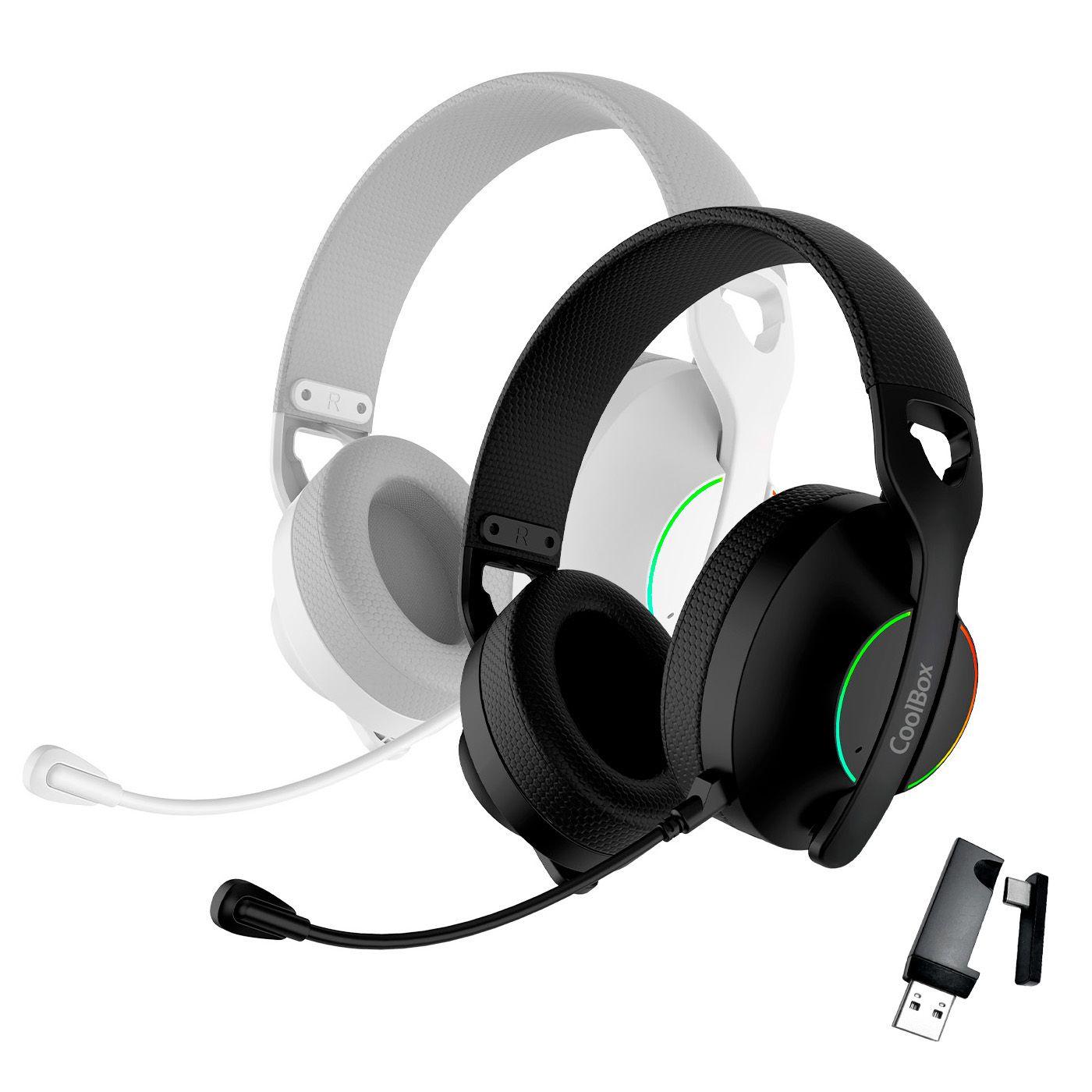 Headset Gaming COOLBOX WB01 (Binaural - Com fios e sem fios - Circum-aural - Branco), miniatura 3