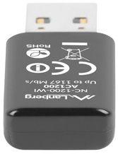 Adaptador USB Wi-Fi LANBERG NC-1200-WI (300 + 867 Mbit/s - 2,4 GHz e 5 GHz - 5000 Mbit/s - Preto), miniatura 3