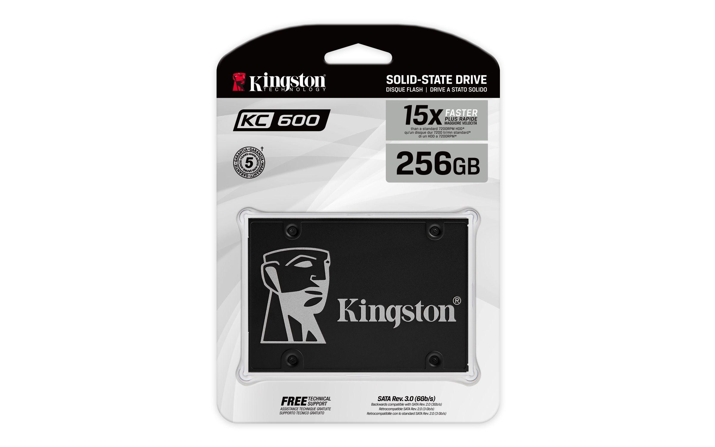 SSD KINGSTON KC600 (256 GB - 2.5" - Serial ATA III - Preto) — miniatura 4