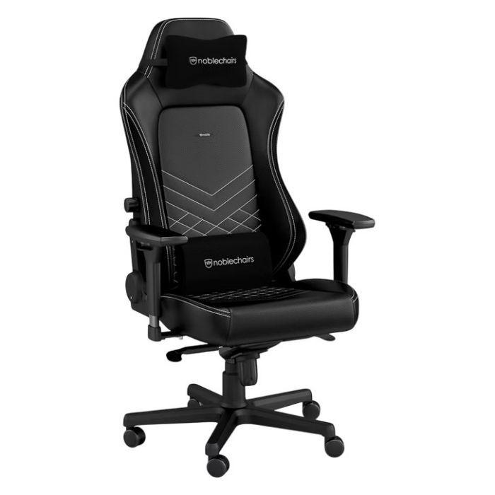 Cadeira Gaming NOBLECHAIRS HERO (150 kg - Até 8 cm - 4D - Preto/Branco Platina), miniatura 2