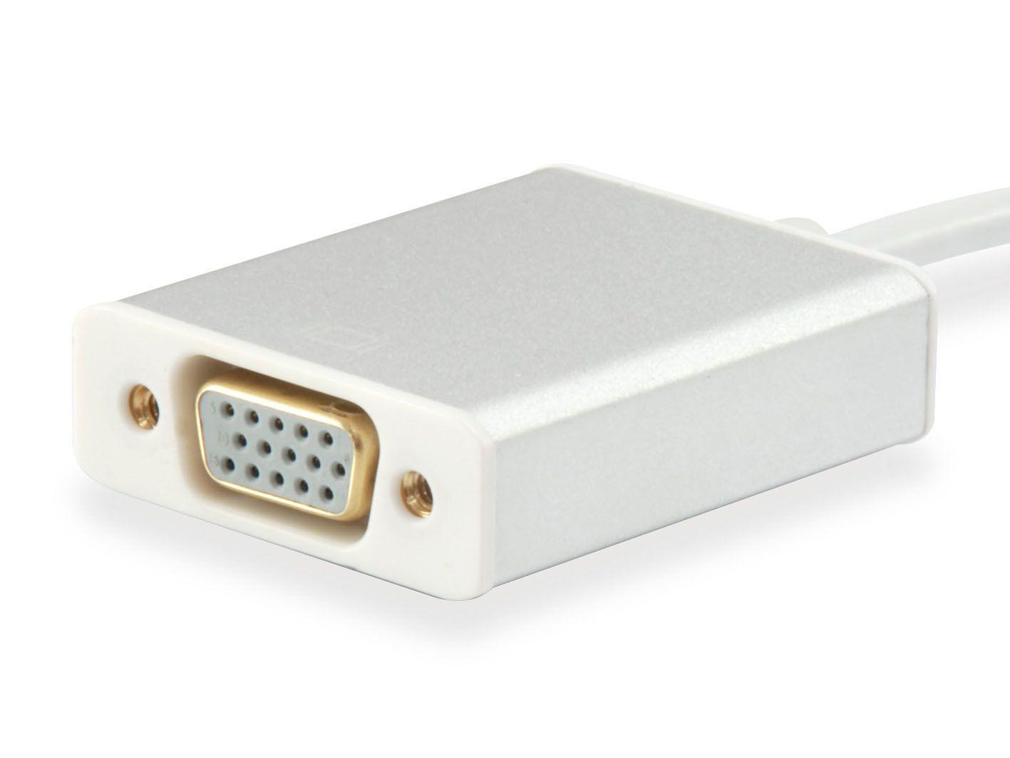 Adaptador USB-C para VGA EQUIP 133451 (15 cm - USB Type C - Branco), miniatura 2