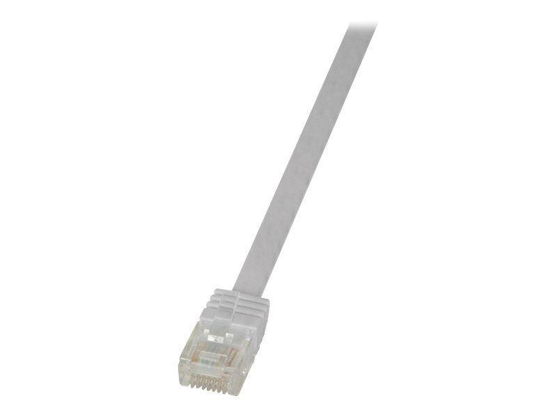 Cabo de Rede Plano LOGILINK CF2061U (3 m - Cat6 - RJ-45 - Branco), miniatura 2