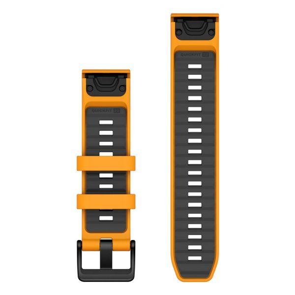 Bracelete GARMIN QuickFit 010-13392-05 (Bracelete para smartwatch - Laranja Spark Orange/Grafite - Silicone - Laranja/Grafite) — miniatura 2